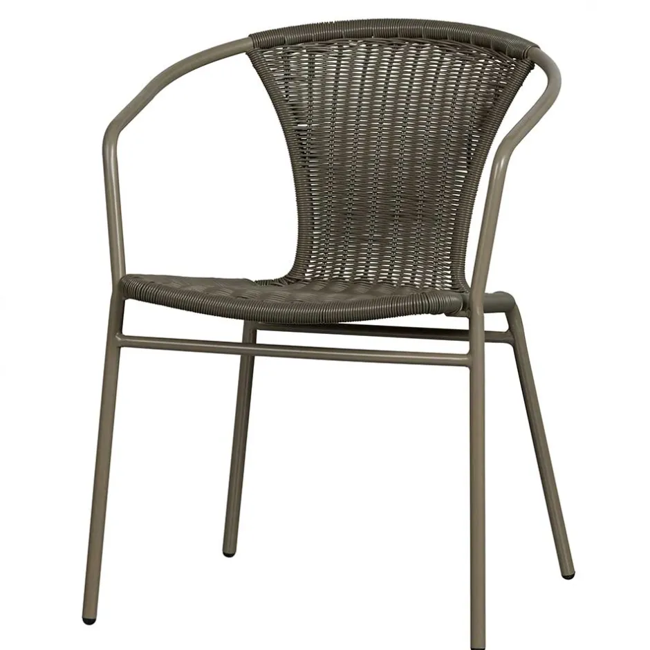 Wohnen Garten Armlehnenstühle in Oliv Grün - Puertos (4er Set)