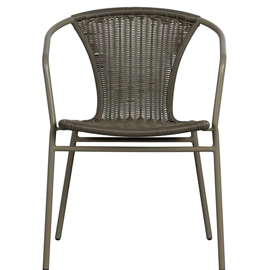 Wohnen Garten Armlehnenstühle in Oliv Grün - Puertos (4er Set)