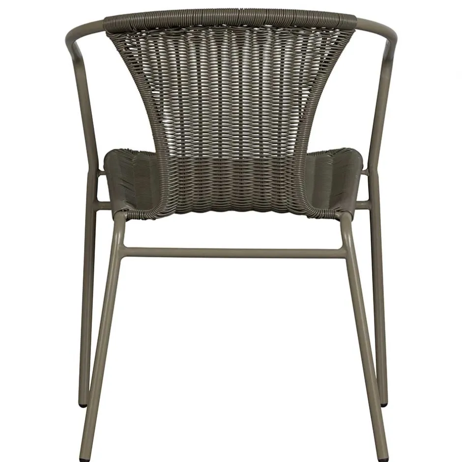 Wohnen Garten Armlehnenstühle in Oliv Grün - Puertos (4er Set)