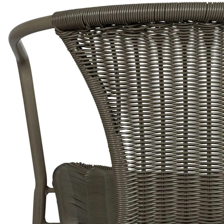 Wohnen Garten Armlehnenstühle in Oliv Grün - Puertos (4er Set)