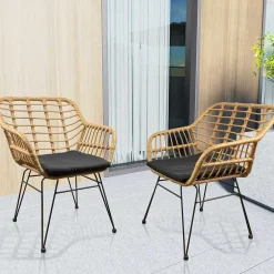 Garten Armlehnstühle aus Kunstrattan - Kolage (2er Set)^Wohnen Hot