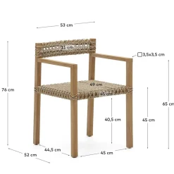 Wohnen Garten Armlehnstühle aus Teak Massivholz - Conave (2er Set)