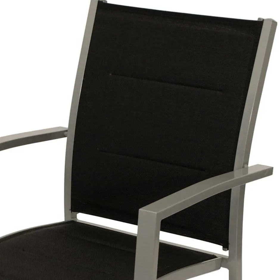 Wohnen Garten Armlehnstühle in Schwarz Stoff - Ansiana (4er Set)