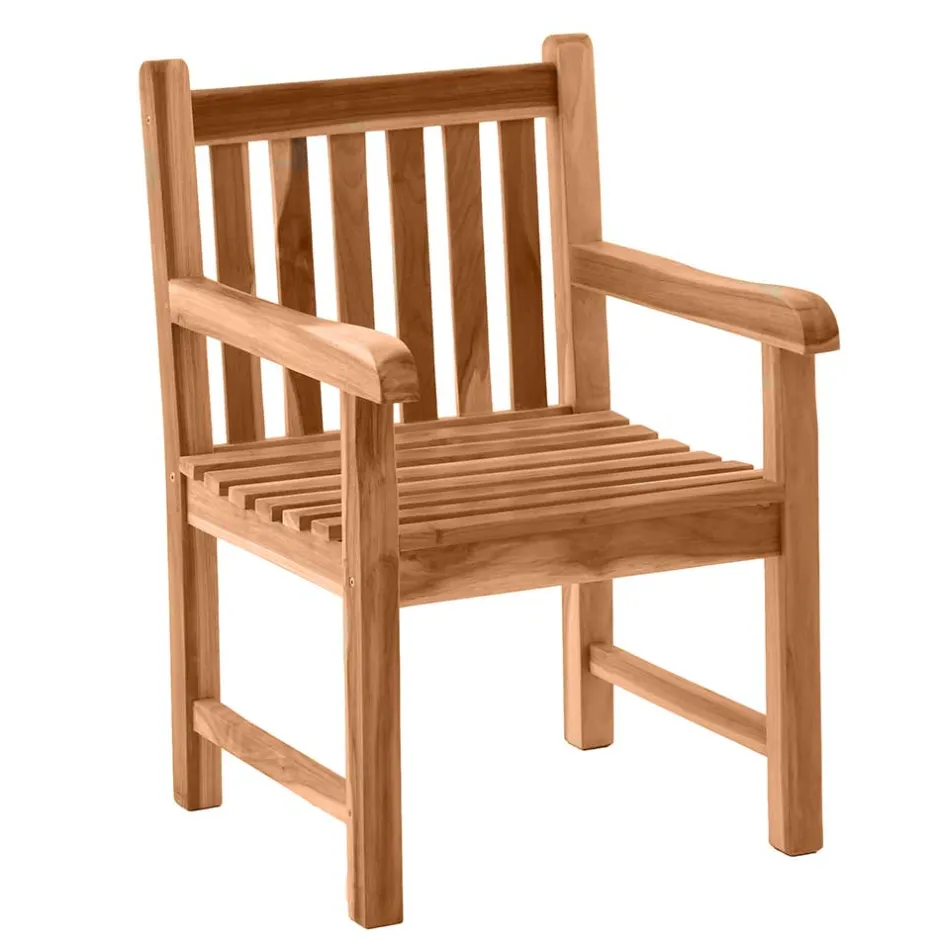 Garten Armlehnstuhl aus Teak Massivholz - Klahuma^Wohnen Discount