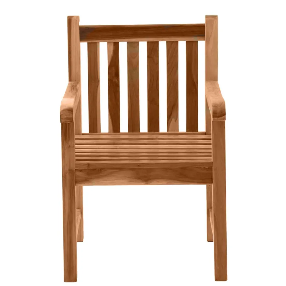 Garten Armlehnstuhl aus Teak Massivholz - Klahuma^Wohnen Discount