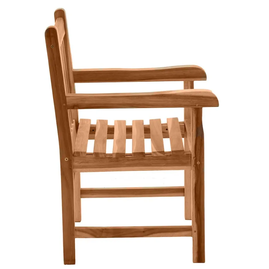 Garten Armlehnstuhl aus Teak Massivholz - Klahuma^Wohnen Discount