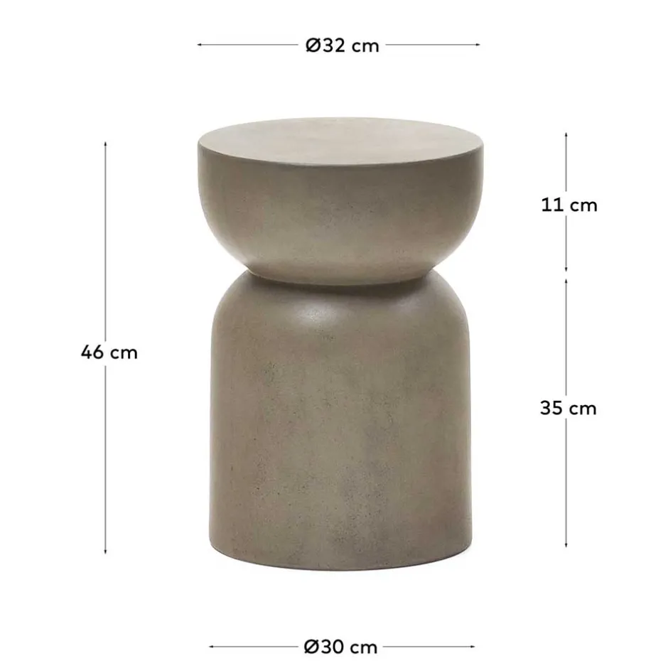 Wohnen Garten Beistelltisch aus Faserzement - Bondoville