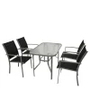 Wohnen Garten Glastisch & Armlehnstühle - Anota (fünfteilig)