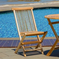 Wohnen Garten Klappstühle aus Holz - Klahuma (2er Set)