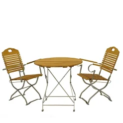 Wohnen Garten Klapptisch & 2 Klappstühle - National (dreiteilig)