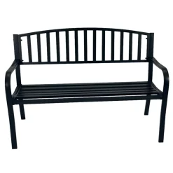 Wohnen Garten Metallbank in Schwarz - Canpur