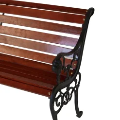 Wohnen Garten Sitzbank Espresso aus Gusseisen