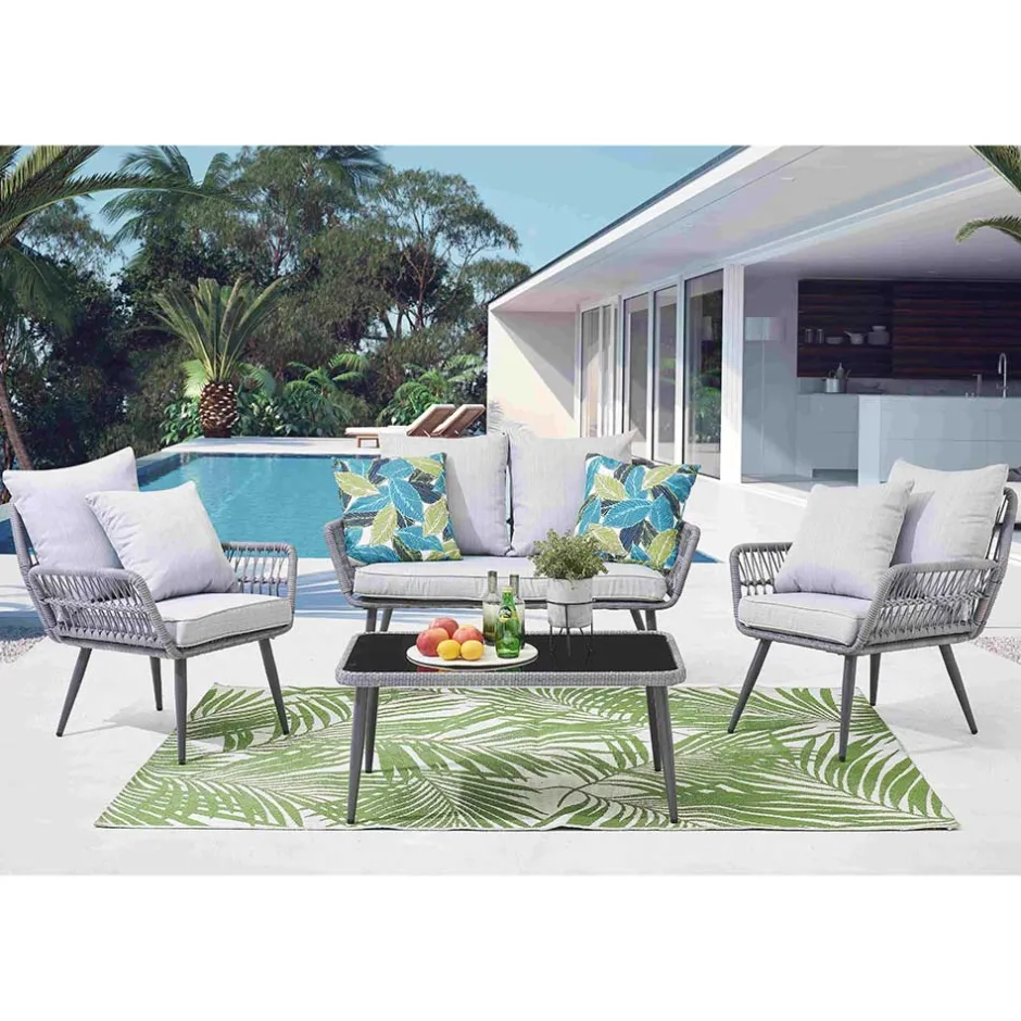 Garten Sitzegruppe aus Kunstrattan - Tocella (vierteilig)^Wohnen Best