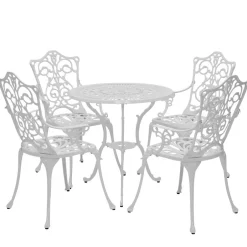 Garten Sitzgruppe aus Alu in Weiß - Monique (fünfteilig)^Wohnen Clearance