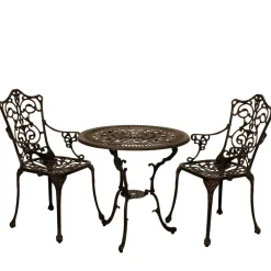 Garten Tisch & 2 Stühle aus Alu Guss - Taifun (dreiteilig)^Wohnen Discount