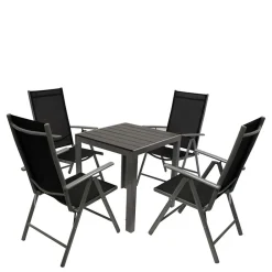 Wohnen Garten Tischgruppe mit vier Plätzen - Curedo (fünfteilig)