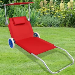 Wohnen Garten- und Strandliege auf Rollen - Padmas