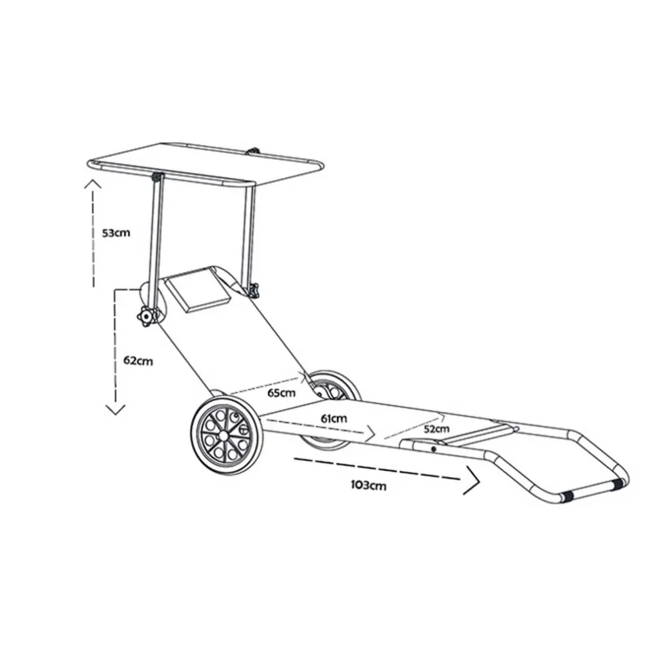 Wohnen Garten- und Strandliege auf Rollen - Padmas