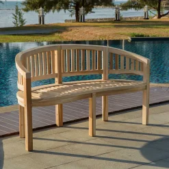 Gartenbank in halbrundem Design - Klahuma^Wohnen New