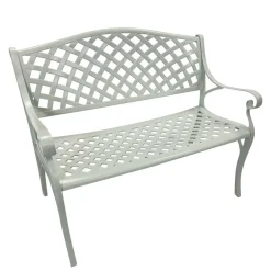 Wohnen Gartenbank mit Armlehnen aus Aluminium - Liacantu