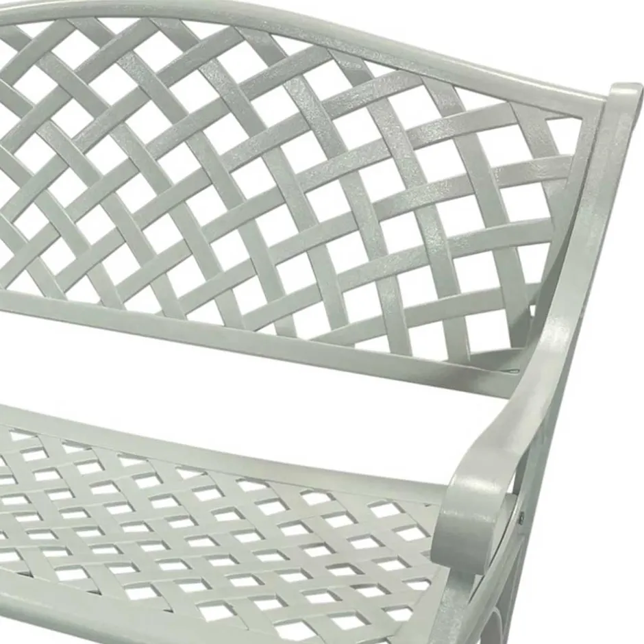 Wohnen Gartenbank mit Armlehnen aus Aluminium - Liacantu