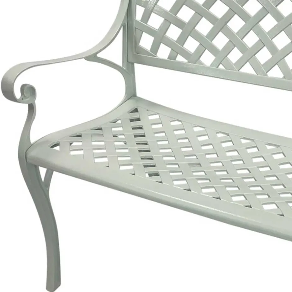 Wohnen Gartenbank mit Armlehnen aus Aluminium - Liacantu