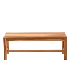 Gartenbank ohne Rückenlehne aus Teak Massivholz - Klahuma^Wohnen Hot