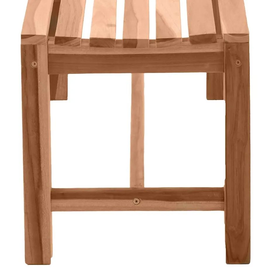 Gartenbank ohne Rückenlehne aus Teak Massivholz - Klahuma^Wohnen Hot