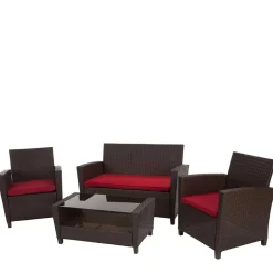 Gartenmöbel Set in Dunkelbraun - Tioroda (vierteilig)^Wohnen Hot