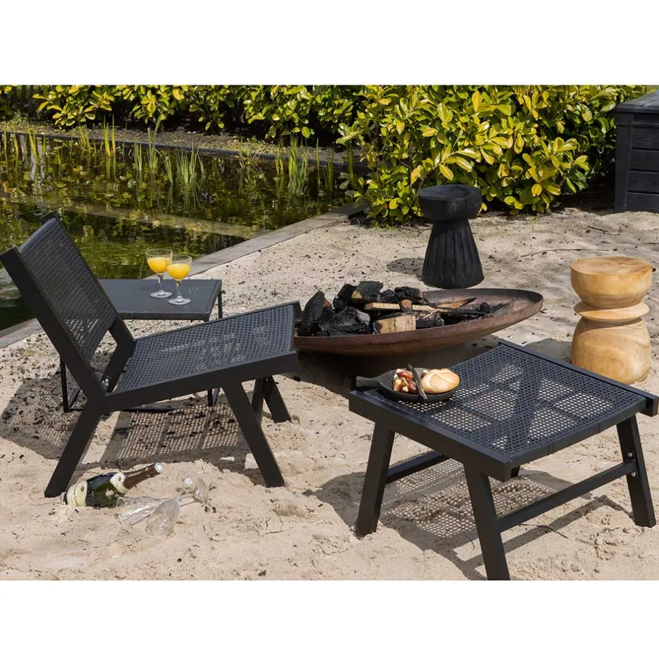 Gartensessel ohne Armlehnen in Schwarz - Saragoza^Wohnen Hot