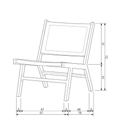 Gartensessel ohne Armlehnen in Schwarz - Saragoza^Wohnen Hot