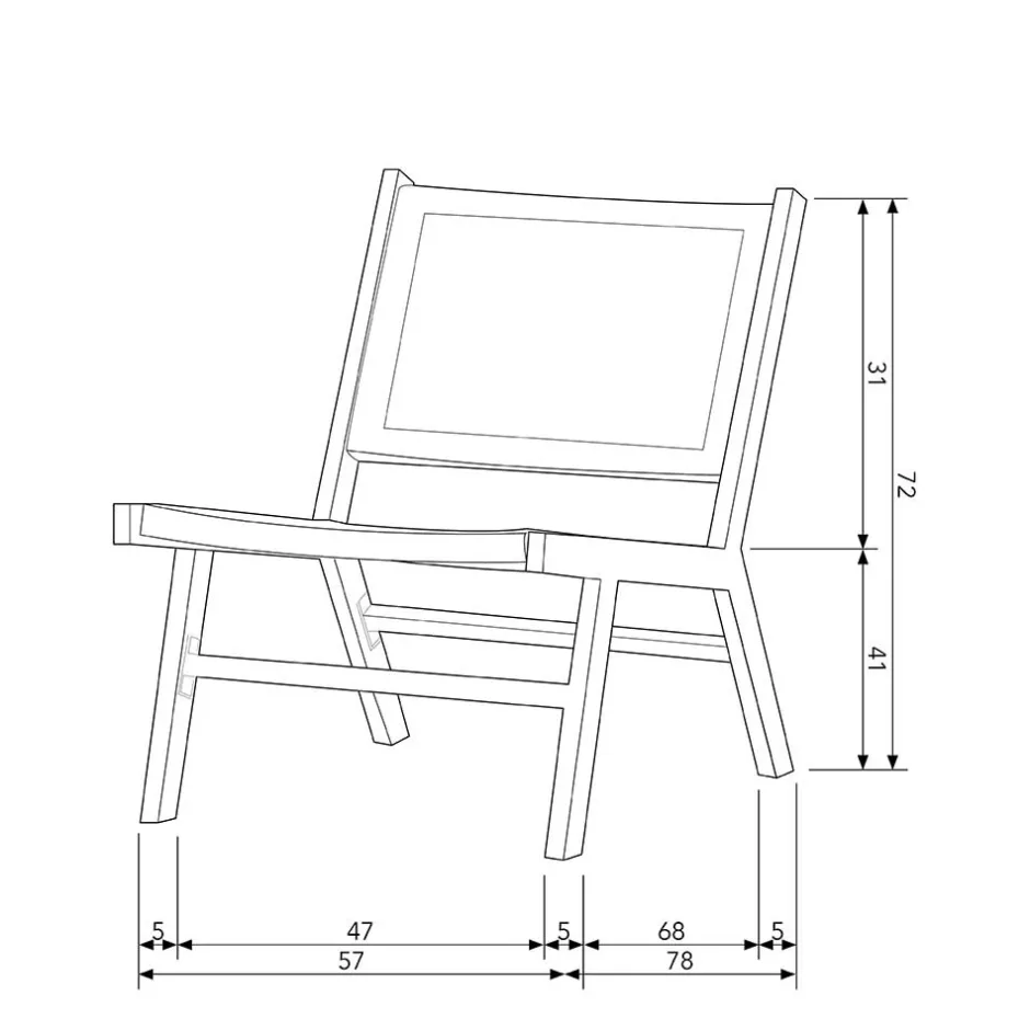 Gartensessel ohne Armlehnen in Schwarz - Saragoza^Wohnen Hot