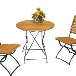 Wohnen Gartensitzgruppe Coundyro aus Robinie Massivholz Stahl (dreiteilig)