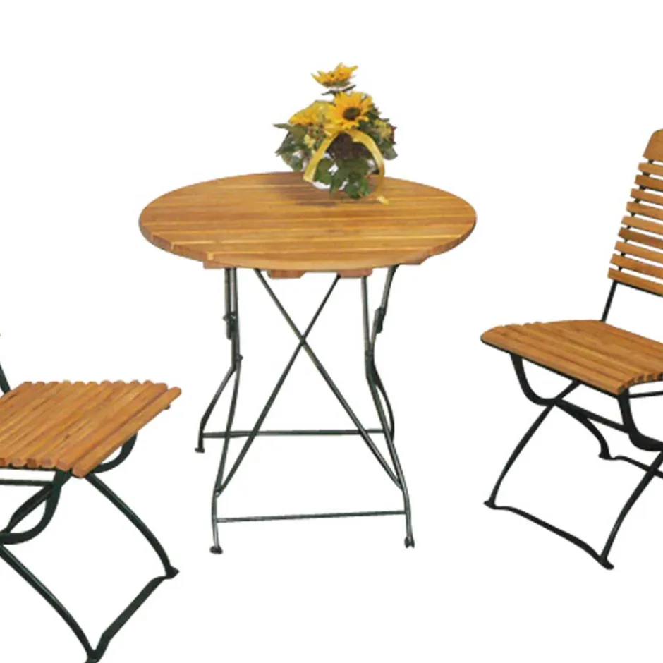 Wohnen Gartensitzgruppe Coundyro aus Robinie Massivholz Stahl (dreiteilig)