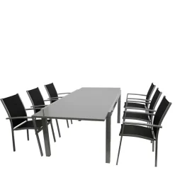 Gartensitzgruppe mit sechs Sitzplätzen - Capo (siebenteilig)^Wohnen Discount