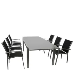 Gartensitzgruppe mit sechs Sitzplätzen - Capo (siebenteilig)^Wohnen Discount