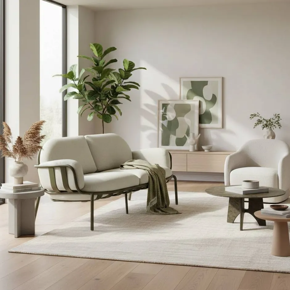 Gartensofa in Graugrün aus Metall - Ocna^Wohnen Online