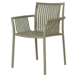 Gartenstühle aus Polypropylen in Graugrün - Ahin (4er Set)^Wohnen New