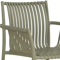 Gartenstühle aus Polypropylen in Graugrün - Ahin (4er Set)^Wohnen New