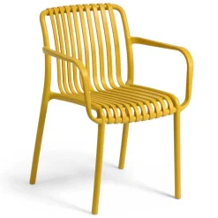 Gartenstühle in Gelb mit Armlehnen - Laspezia (4er Set)^Wohnen New