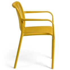 Gartenstühle in Gelb mit Armlehnen - Laspezia (4er Set)^Wohnen New