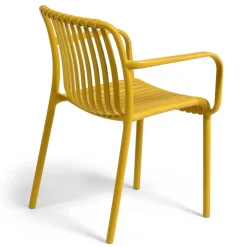 Gartenstühle in Gelb mit Armlehnen - Laspezia (4er Set)^Wohnen New