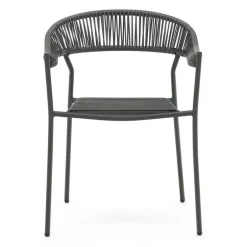 Wohnen Gartenstuhl aus Geflecht und Stahl - Lavinaia (4er Set)