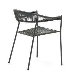 Wohnen Gartenstuhl aus Geflecht und Stahl - Lavinaia (4er Set)