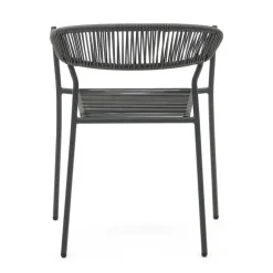 Wohnen Gartenstuhl aus Geflecht und Stahl - Lavinaia (4er Set)