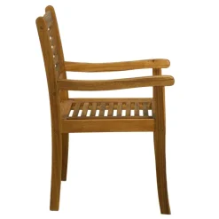 Gartenstuhl mit Armlehnen aus Akazie - Lecco^Wohnen