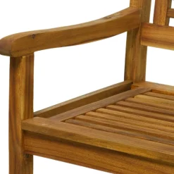 Gartenstuhl mit Armlehnen aus Akazie - Lecco^Wohnen