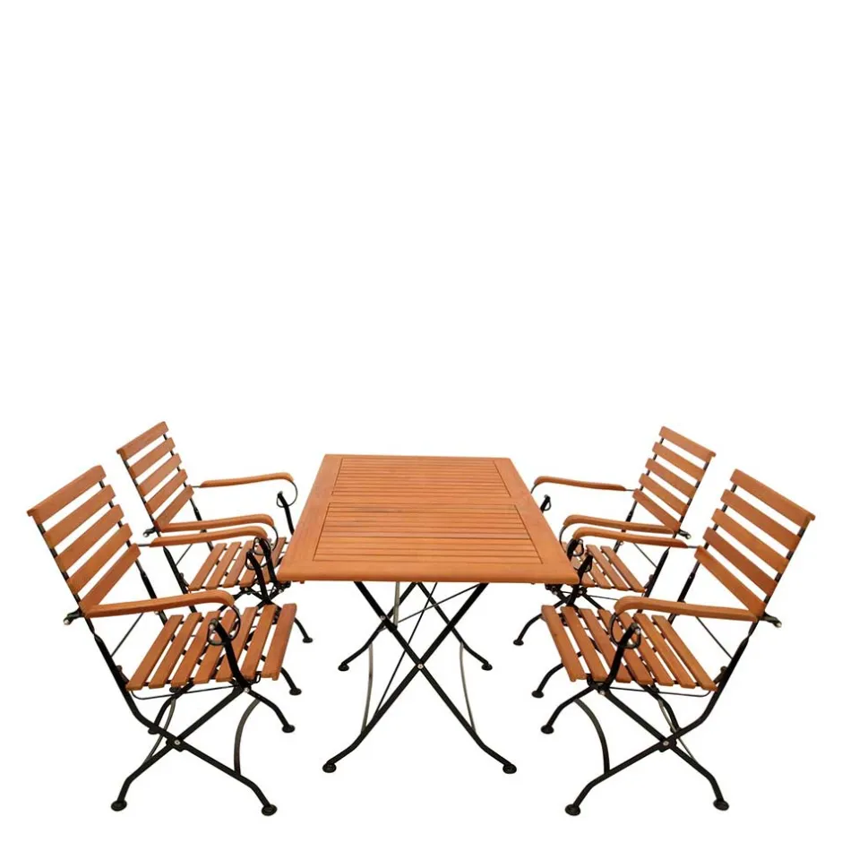 Gartentisch & Armlehnstühle klappbar - Pascarla (fünfteilig)^Wohnen Clearance