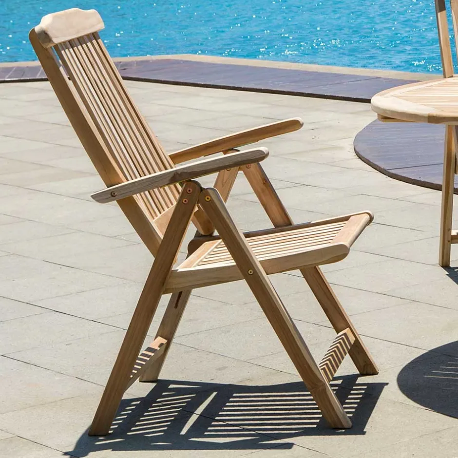 Gartentisch & Klappsessel aus Holz - Klahuma (fünfteilig)^Wohnen Clearance