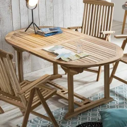 Gartentisch & Klappsessel aus Holz - Klahuma (fünfteilig)^Wohnen Clearance